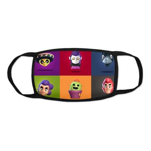 Стильная многоразовая защитная маска GOODbrelok BRAWL STARS 1 в 5 Карманов