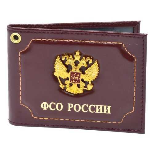 Обложка для удостоверения Mashinokom ФСО России бордовая в 5 Карманов