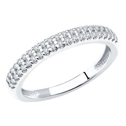Серебряное кольцо женское с дорожкой фианитов SOKOLOV 94011536 р.19.5 в 5 Карманов