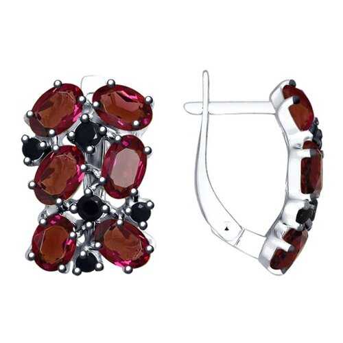 Серьги SOKOLOV из серебра с кристаллами Swarovski и фианитами 94023045 в 5 Карманов