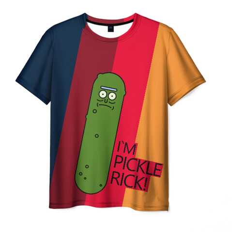 Футболка мужская ВсеМайки Pickle Rick разноцветная 4XL в 5 Карманов