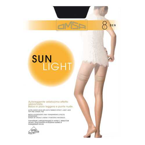 Чулки женские Omsa 186 Sun Light 8d-1 телесные M в 5 Карманов