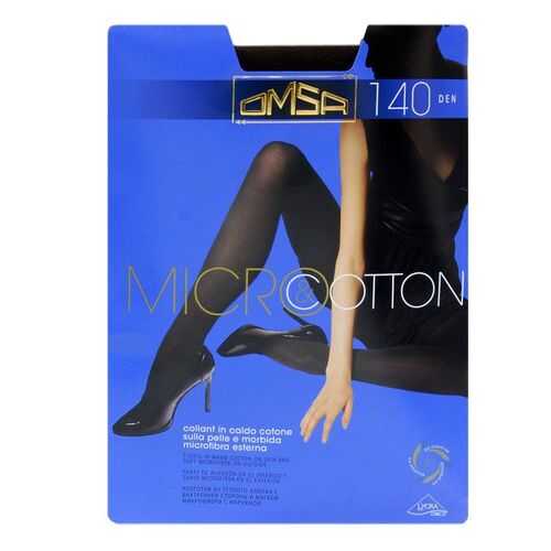 Колготки Omsa MICRO & COTTON / Nero (Черный) / 3 (M) в 5 Карманов