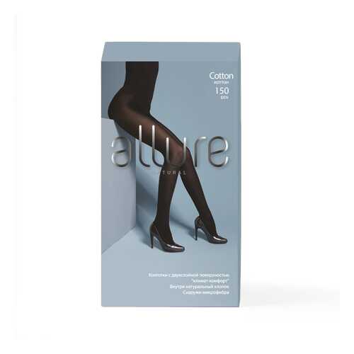 Колготки женские ALLURE ALL COTTON 150 черные 5 (XL) в 5 Карманов