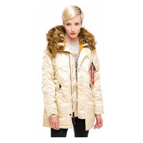 Парка женская Alpha Industries 113007 бежевая S в 5 Карманов