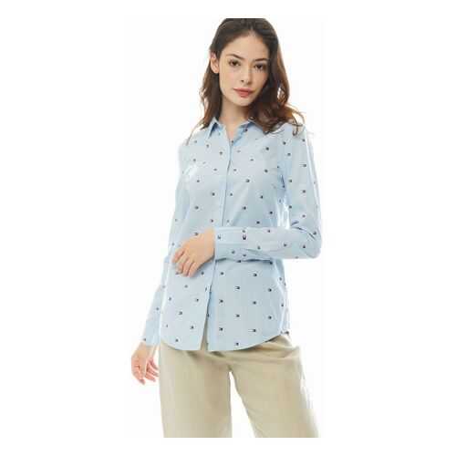 Рубашка женская Tommy Hilfiger WW0WW27486 голубая 34 US в 5 Карманов