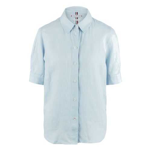 Рубашка женская Tommy Hilfiger WW0WW27793 голубая 38 US в 5 Карманов