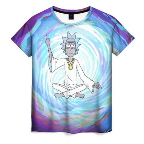 Футболка женская ВсеМайки Rick in nirvana разноцветная 4XL в 5 Карманов