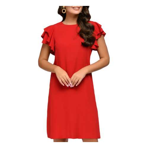 Платье женское D&M by 1001DRESS 0112001-01114RD красное S в 5 Карманов